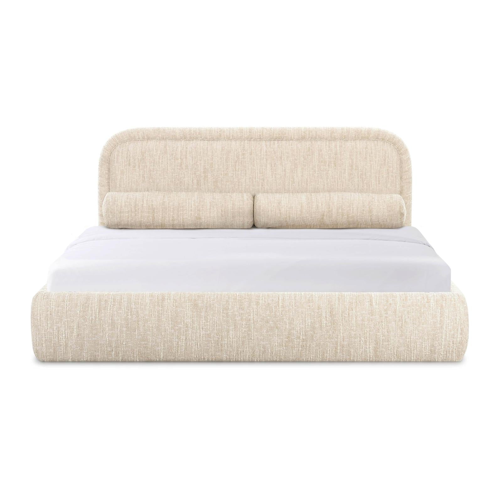 TOV Furniture Murielle Taupe Textured Boucle Bed