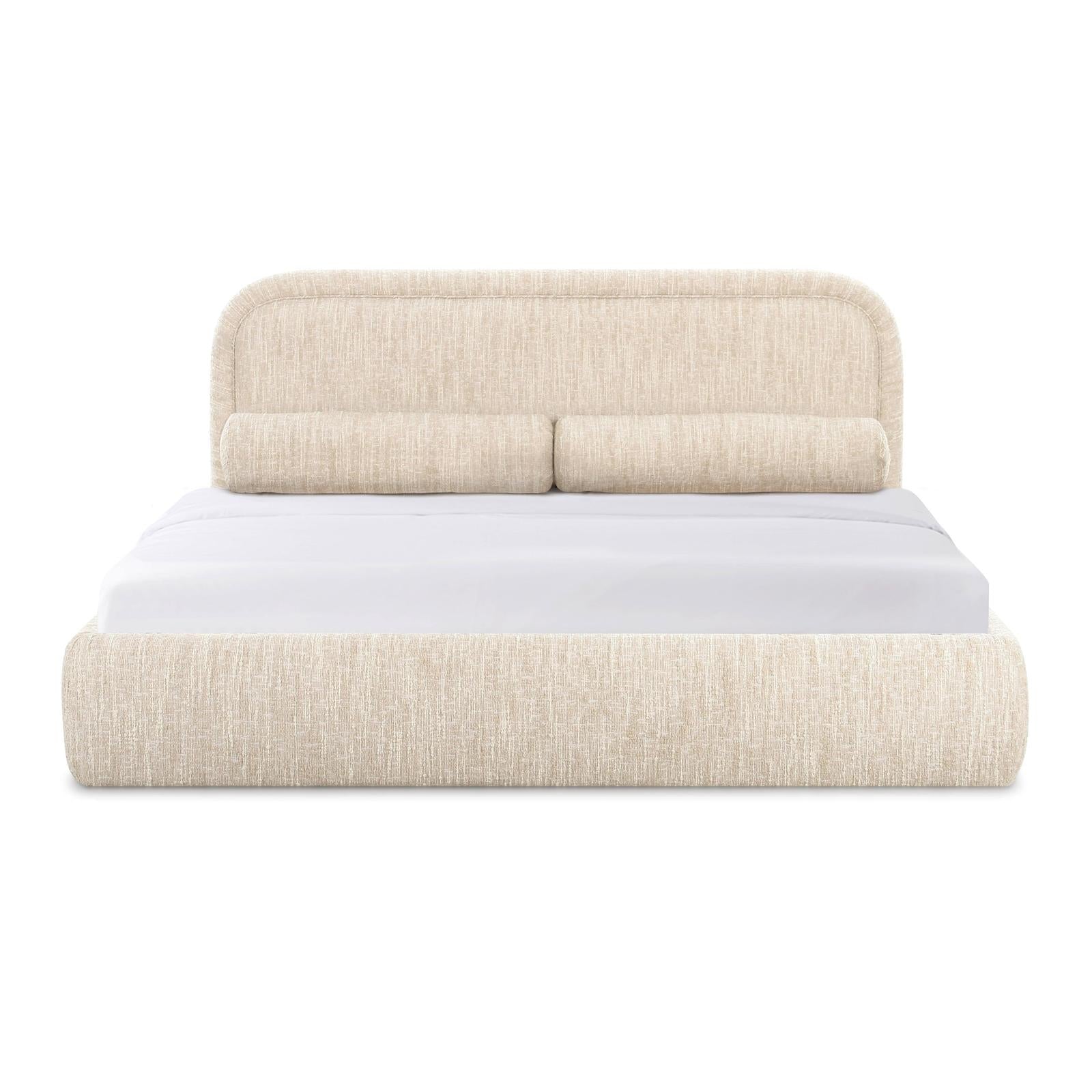 TOV Furniture Murielle Taupe Textured Boucle Bed