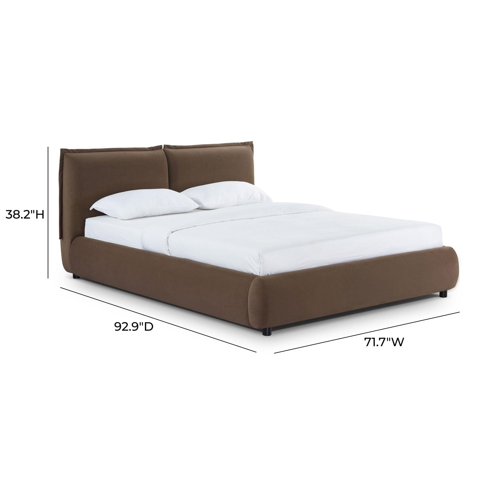 TOV Furniture Mel Faux Mohair Bed