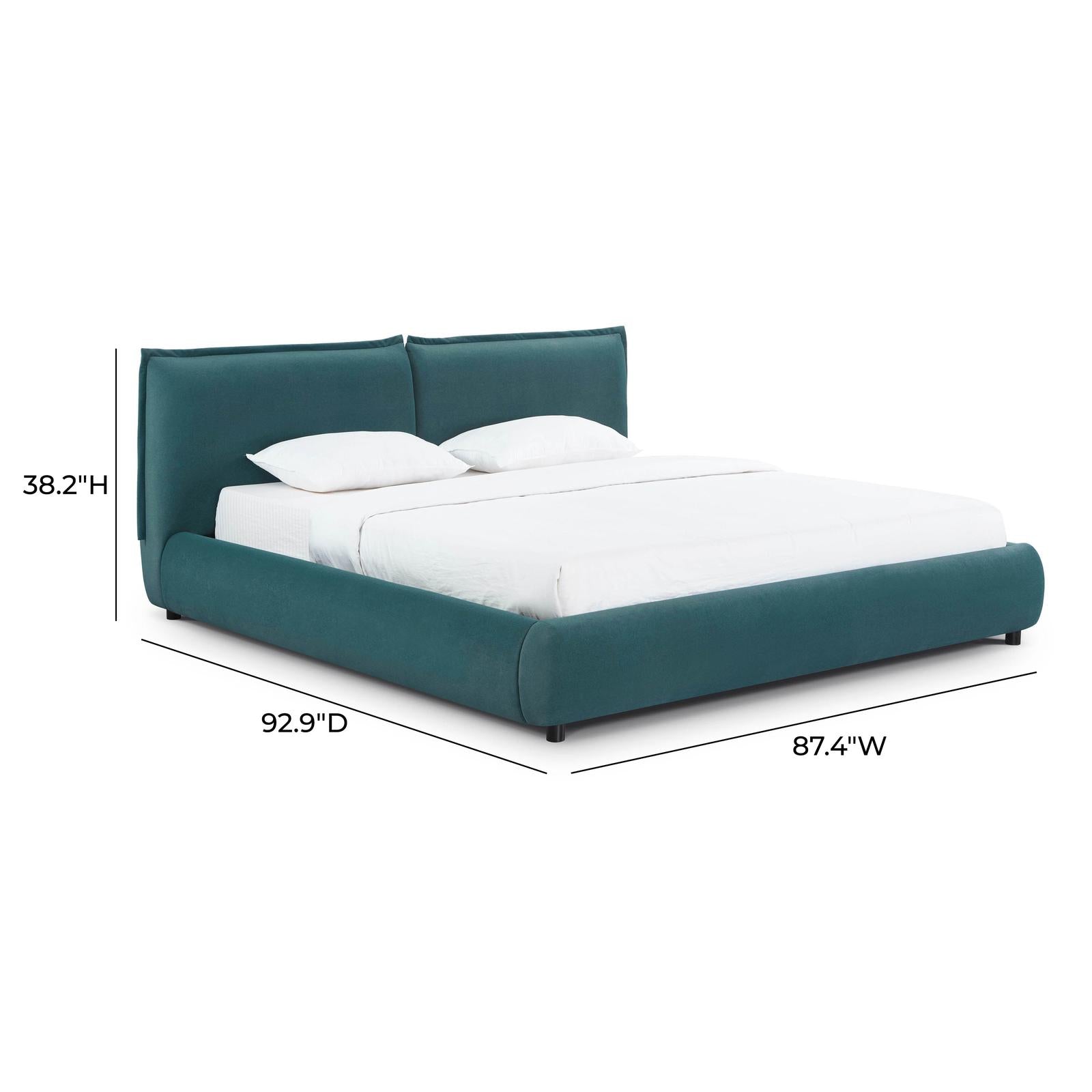 TOV Furniture Mel Faux Mohair Bed