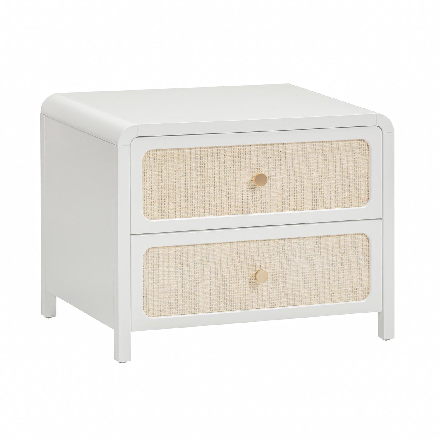 TOV Furniture Patty 28" Rattan 2 Drawer Nightstand