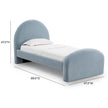 TOV Furniture Moon Chambray Blue Chenille Twin Bed