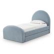 TOV Furniture Moon Chambray Blue Chenille Twin Bed