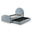 TOV Furniture Moon Chambray Blue Chenille Twin Bed