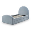 TOV Furniture Moon Chambray Blue Chenille Twin Bed