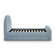 TOV Furniture Moon Chambray Blue Chenille Twin Bed