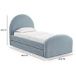 TOV Furniture Moon Chambray Blue Chenille Twin Bed