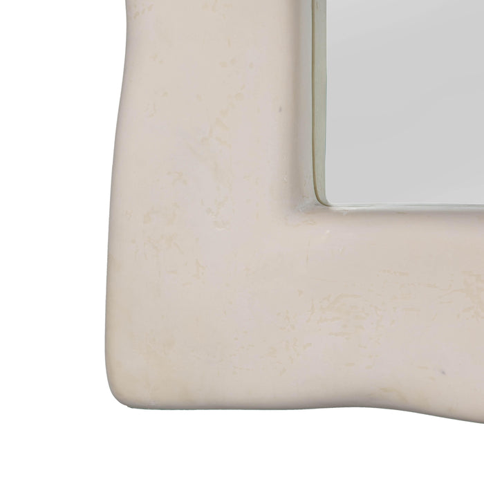 TOV Furniture Kaia Cream Textured Floor Mirror