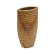 TOV Furniture Saava Ribbed Stone Vase in Sandstone