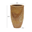 TOV Furniture Saava Ribbed Stone Vase in Sandstone