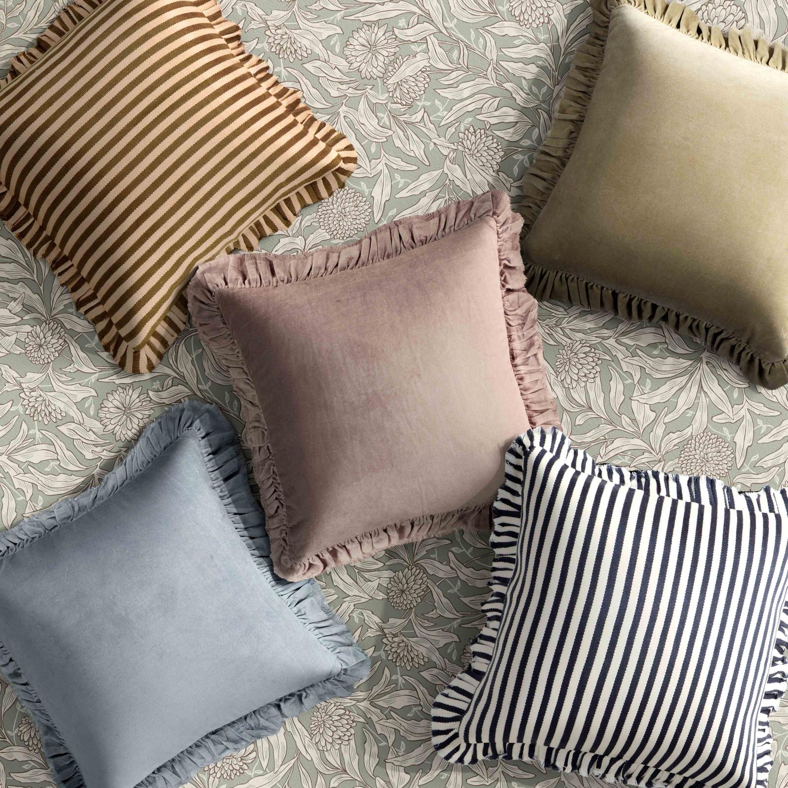 TOV Furniture Alessia Distressed Velvet Square Throw Pillow