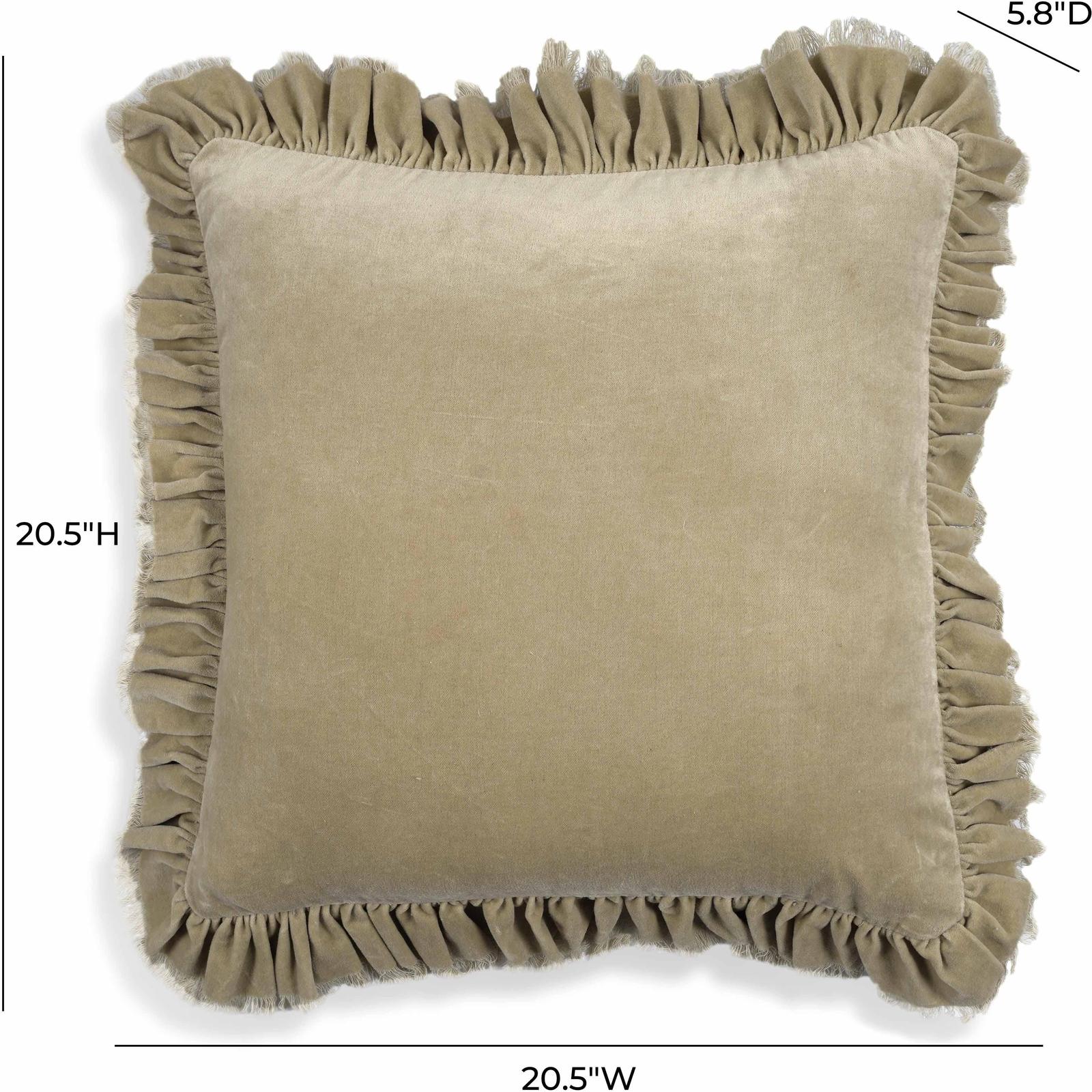 TOV Furniture Alessia Distressed Velvet Square Throw Pillow