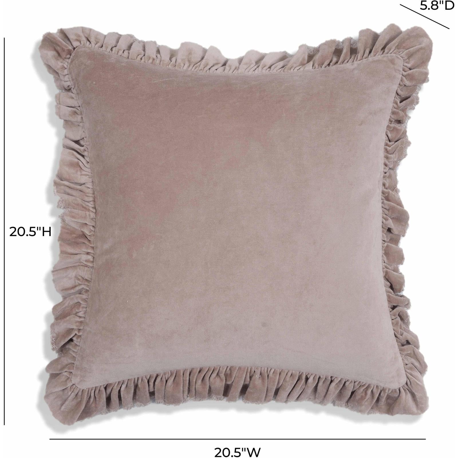 TOV Furniture Alessia Distressed Velvet Square Throw Pillow