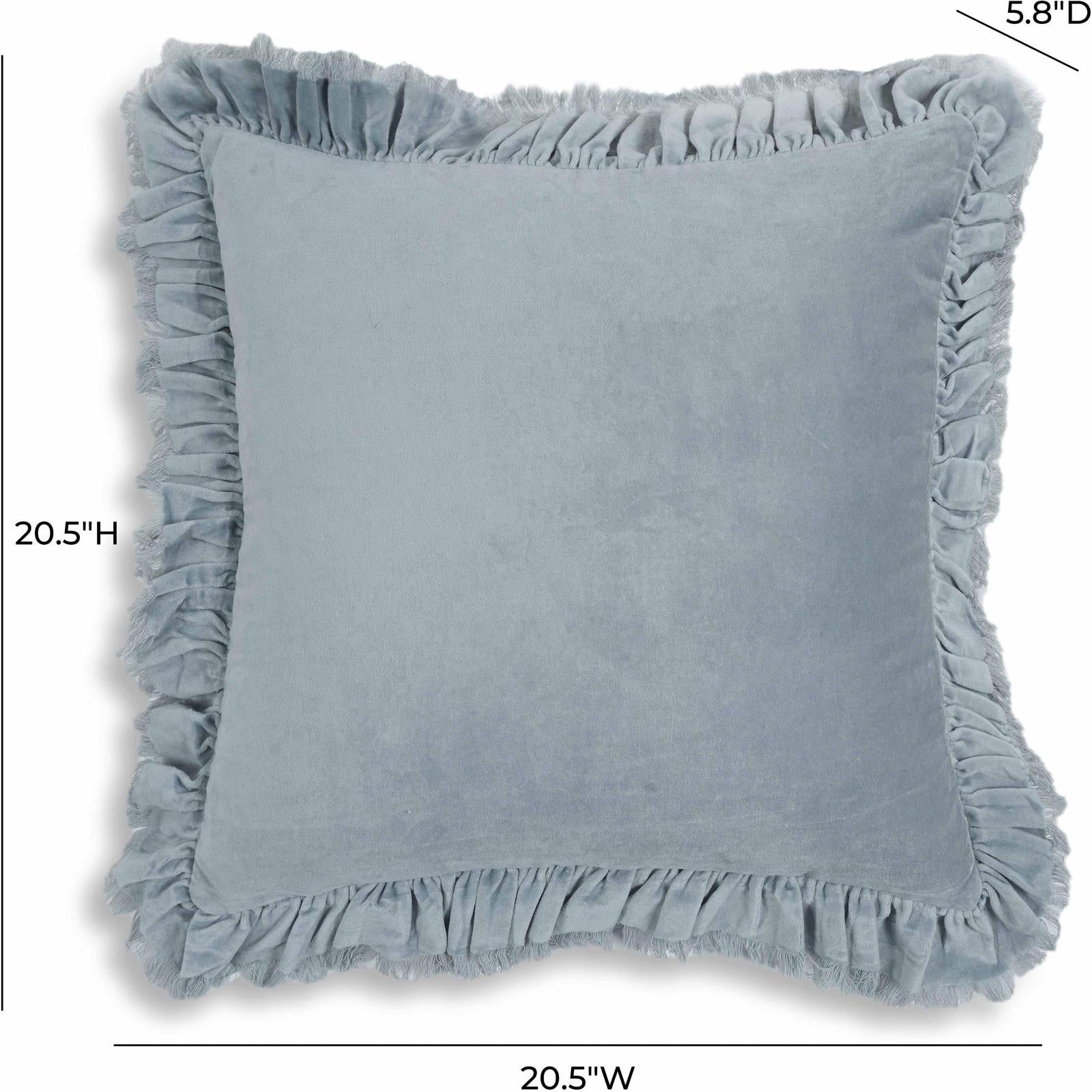 TOV Furniture Alessia Distressed Velvet Square Throw Pillow