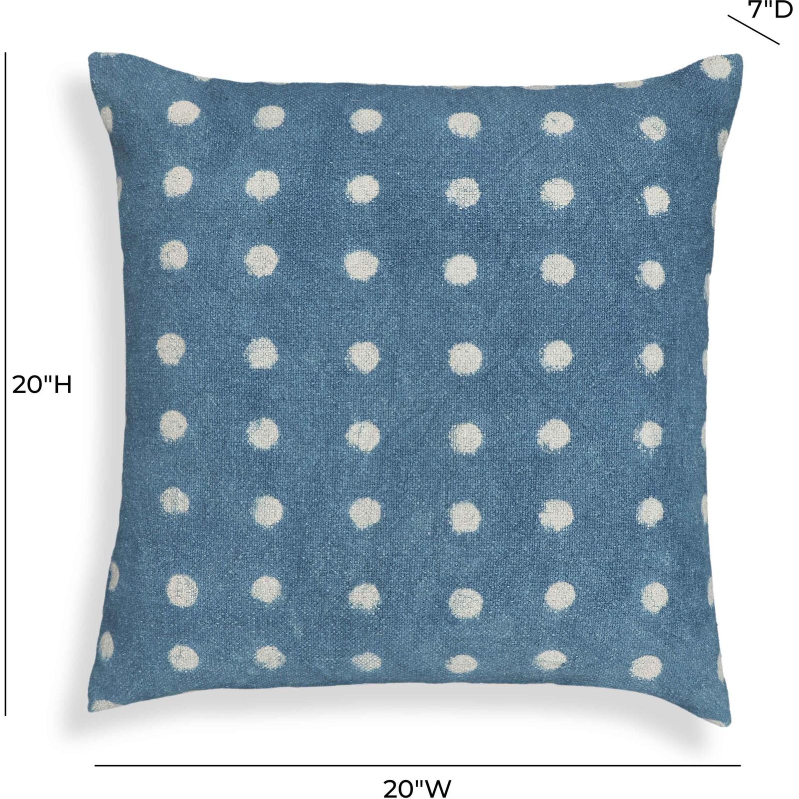 TOV Furniture Indigo Cotton Square Throw Pillow