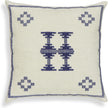 TOV Furniture Aztec Cream & Indigo Wool Square Throw Pillow