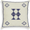 TOV Furniture Aztec Cream & Indigo Wool Square Throw Pillow