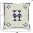 TOV Furniture Aztec Cream & Indigo Wool Square Throw Pillow