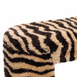 TOV Furniture Zebra Brown Striped Tufted Bench