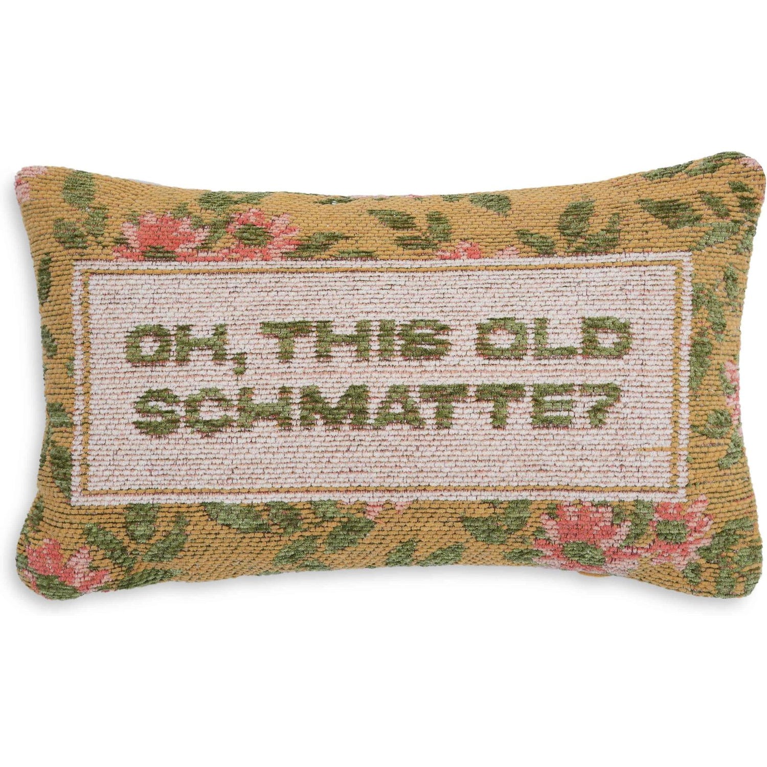TOV Furniture Oh This Old Schmatte Jacquard Cotton Throw Pillow