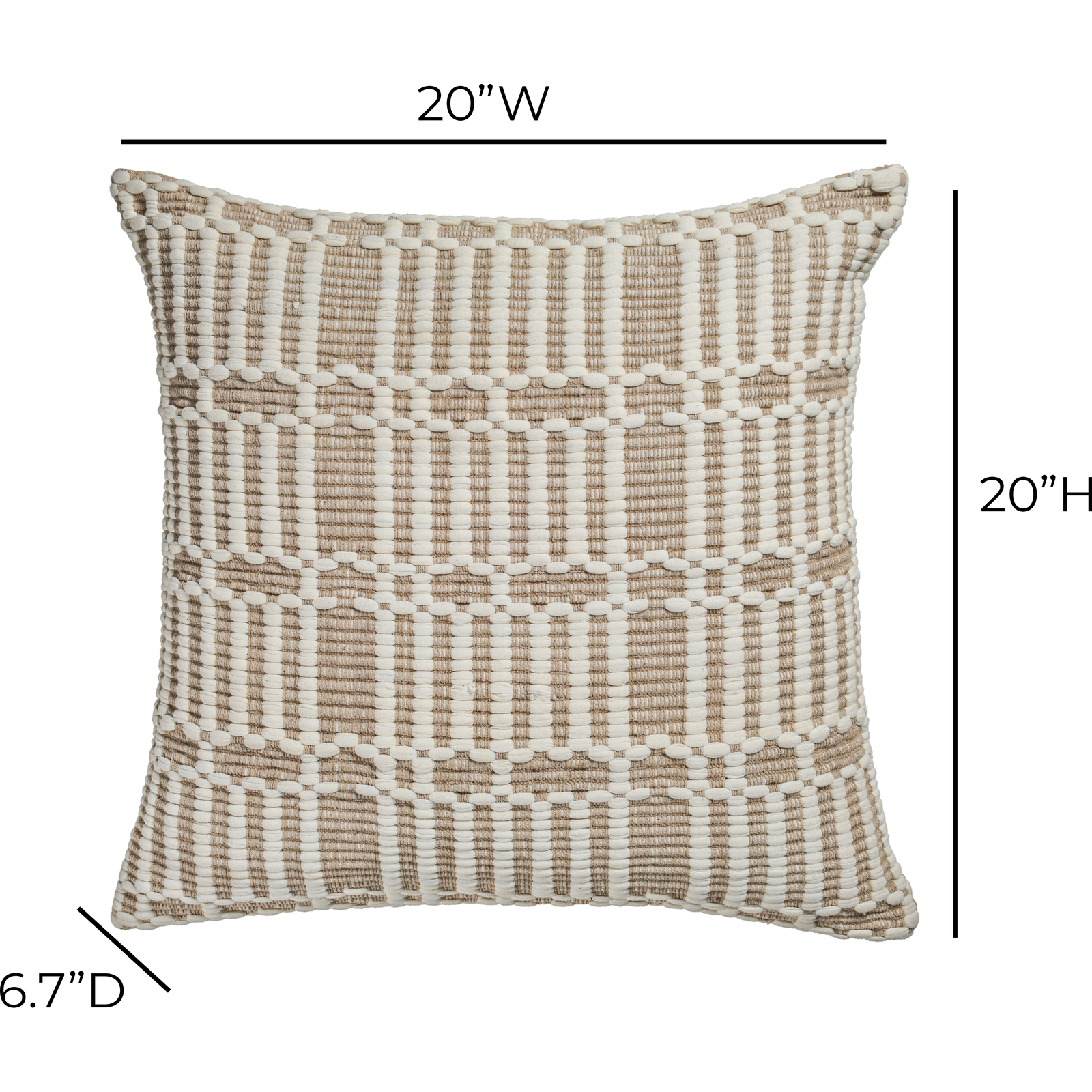 TOV Furniture Maresh Square Woven Throw Pillow