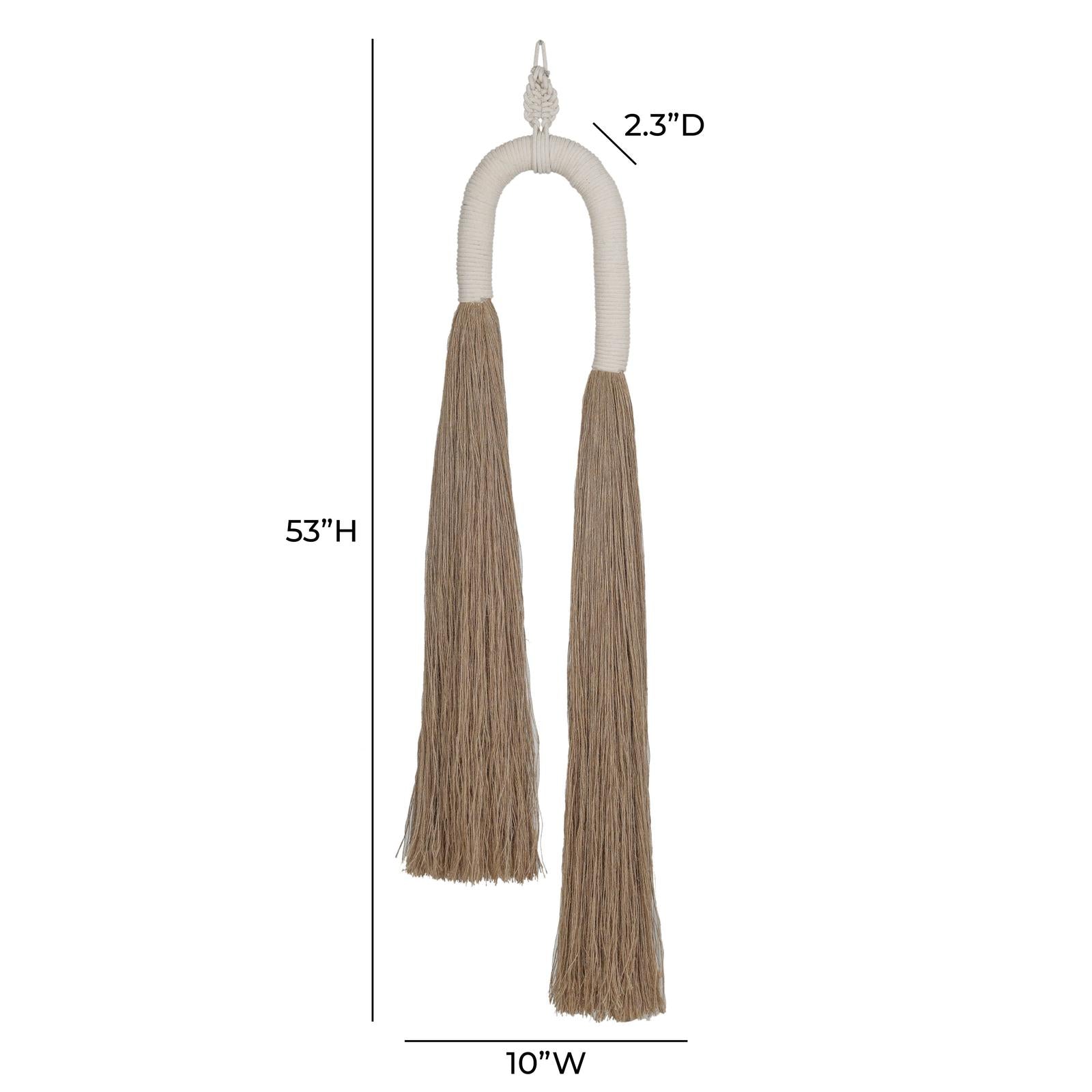 TOV Furniture Pasha Natural Cotton Jute Tassel Wall Decor