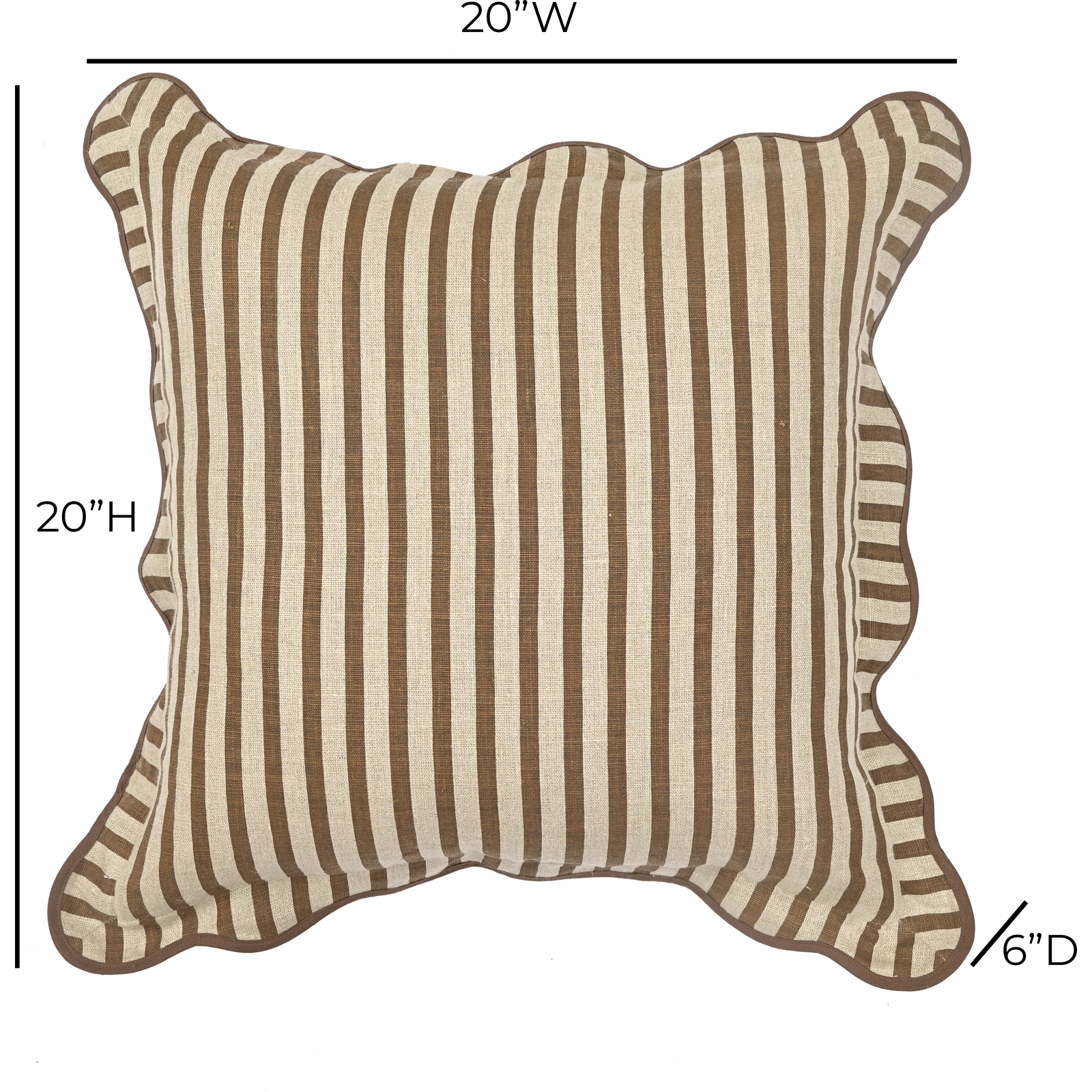 TOV Furniture Striped Linen Throw Pillow