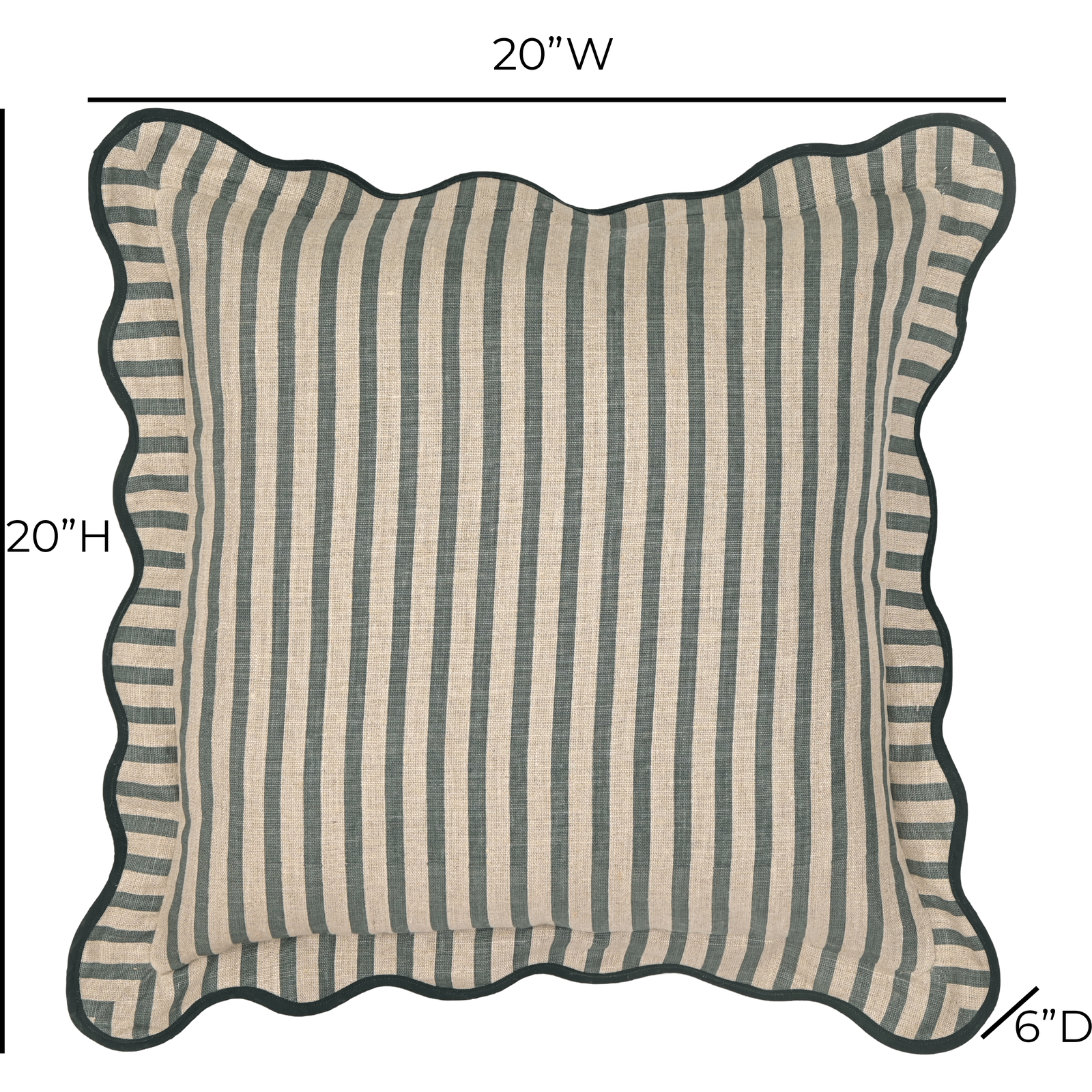 TOV Furniture Striped Linen Throw Pillow