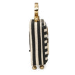 TOV Furniture Mona Black Striped Contract-Grade Standing Accent Clock