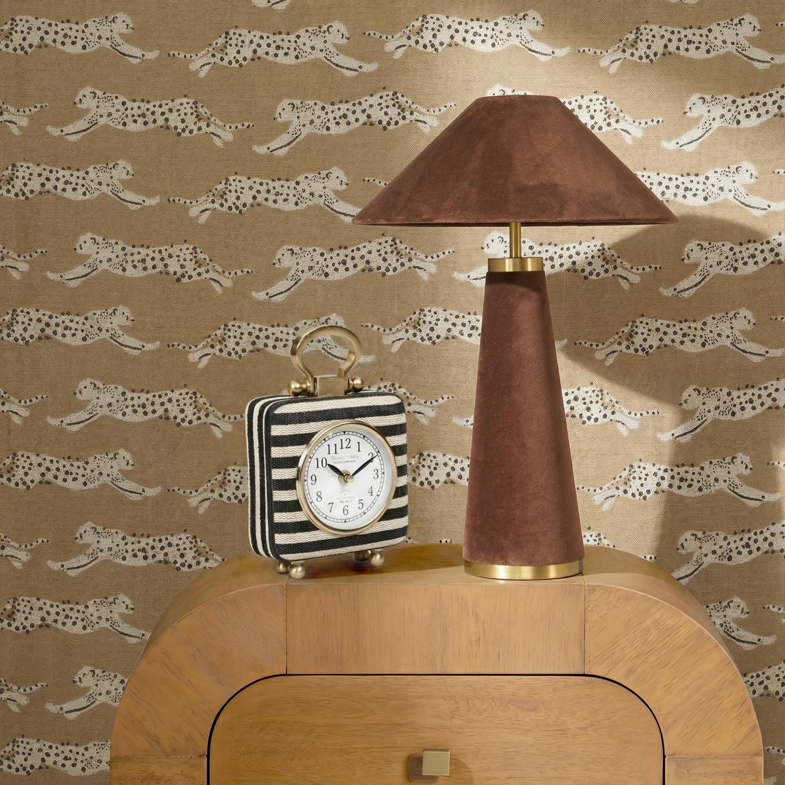 TOV Furniture Mona Black Striped Contract-Grade Standing Accent Clock