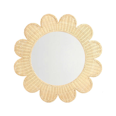 TOV Furniture Coralie 33.4" Rattan Round Wall Mirror