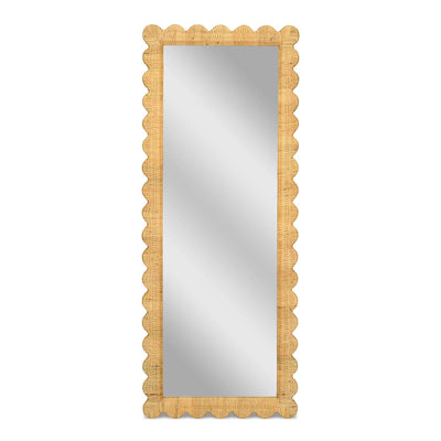 TOV Furniture Bama 29.1"X75" Long Natural Rattan Wall Mirror