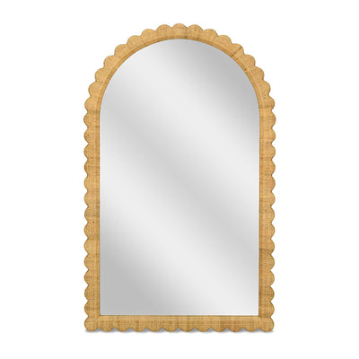TOV Furniture Bama 48"X79" Jumbo Natural Rattan Arched Wall Mirror