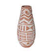 TOV Furniture Earthenware Aztec Teardrop Flower Vase in Terracotta