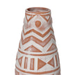 TOV Furniture Earthenware Aztec Teardrop Flower Vase in Terracotta