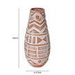 TOV Furniture Earthenware Aztec Teardrop Flower Vase in Terracotta