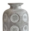 TOV Furniture Earthenware Aztec Tub Flower Vase in Grey