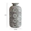 TOV Furniture Earthenware Aztec Tub Flower Vase in Grey