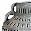 TOV Furniture Earthenware Aztec Wide Flower Vase in Blue
