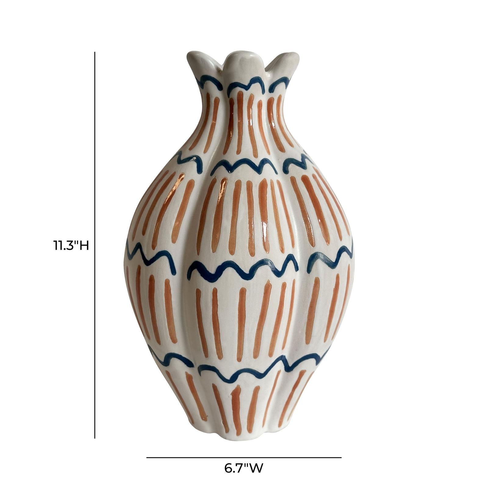 TOV Furniture Ceramic Roman Coral Vase