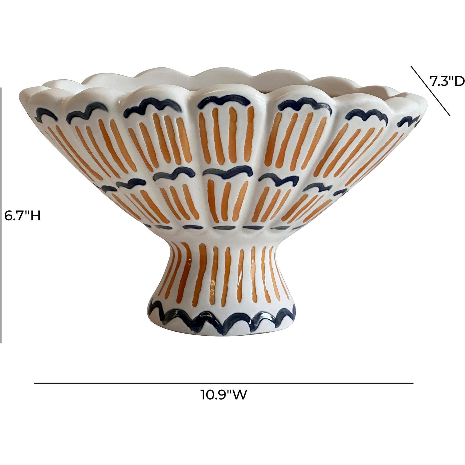 TOV Furniture Ceramic Roman Coral Bowl