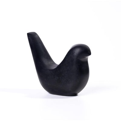 TOV Furniture Black Marble Bird Statue