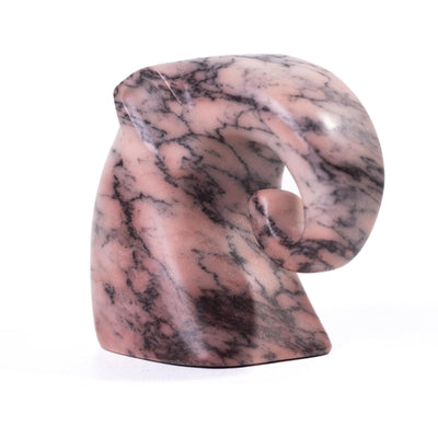TOV Furniture Marble Pink Elephant Statue