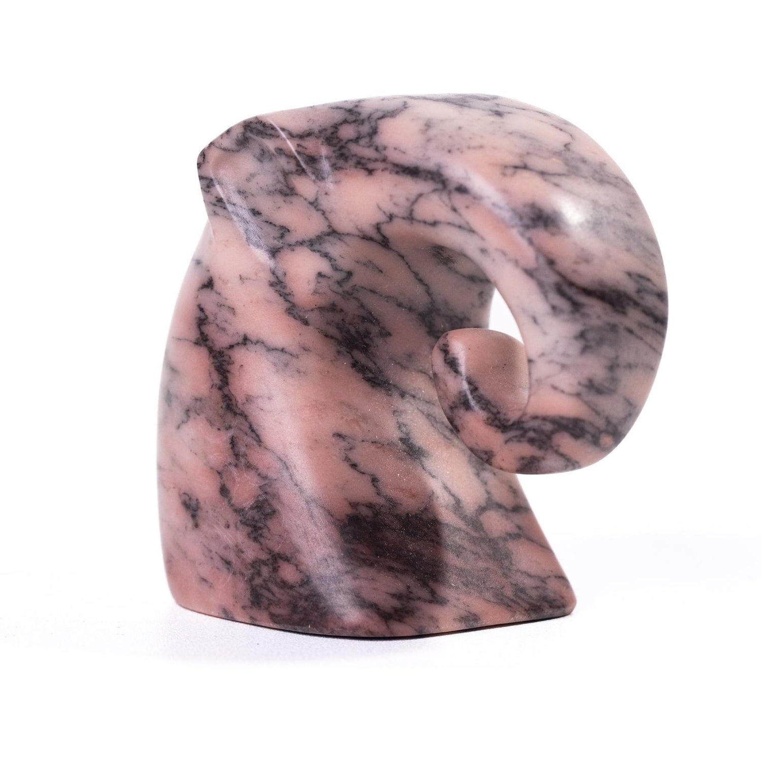 TOV Furniture Marble Pink Elephant Statue