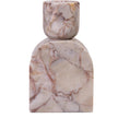 TOV Furniture Marble White Brown Candle Holder