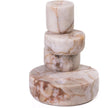 TOV Furniture Marble White Brown Candle Holder