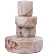 TOV Furniture Marble White Brown Candle Holder