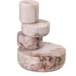 TOV Furniture Marble White Brown Candle Holder