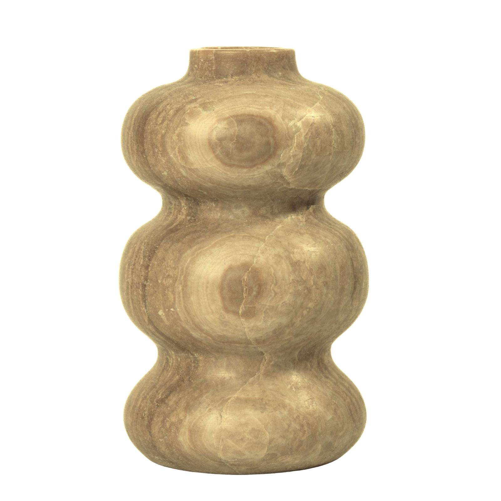 TOV Furniture Marble Dark Onyx Swell Decorative Vase