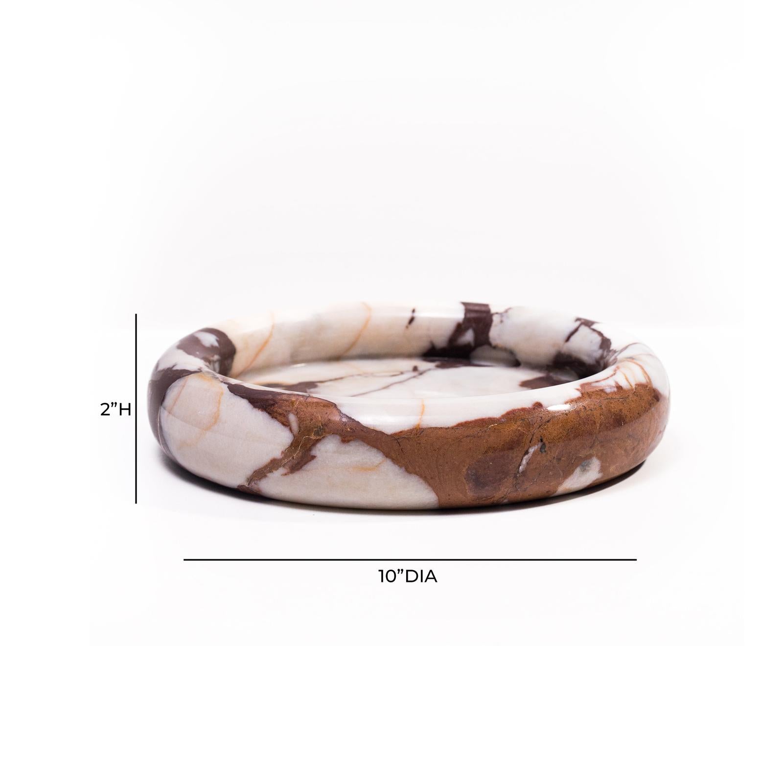 TOV Furniture Marble Round Edged Catch-All